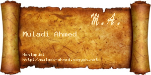 Muladi Ahmed névjegykártya